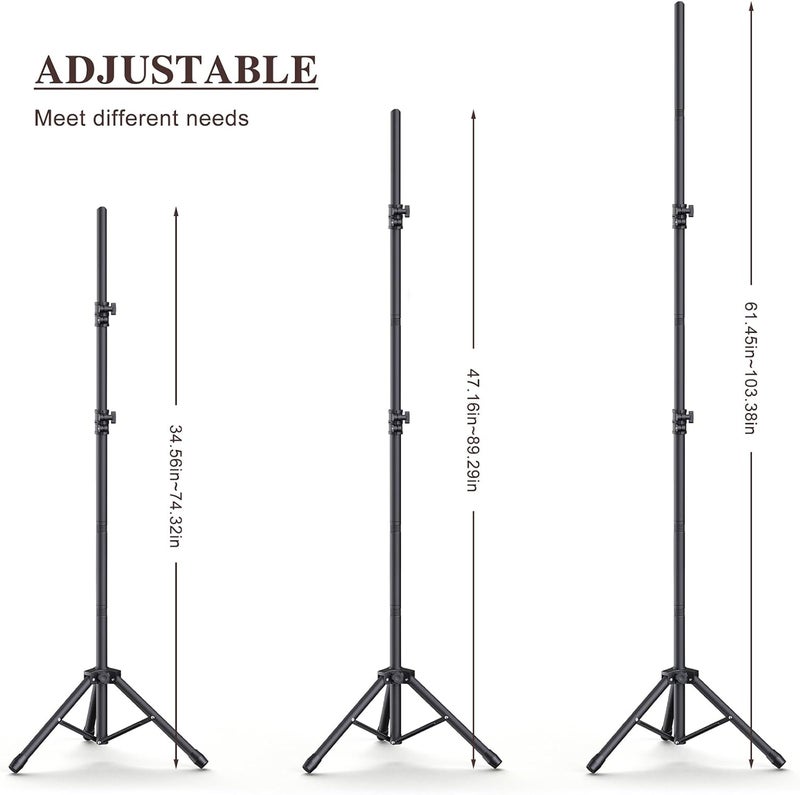 Forlogic Backdrop Stand 10×8ft (W×H) Adjustable Backdrop Support Ground Kit Photography Photo Shoot Backdrop Stand for Parties with Sandbags, Spring Clips, Carrying Bag - Image 3
